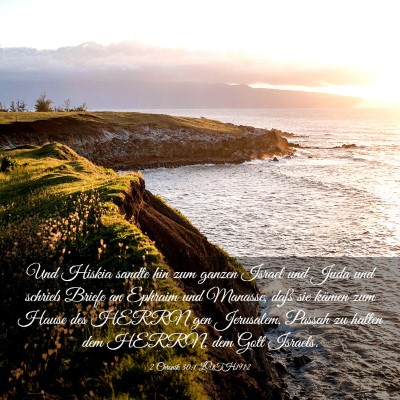 Picture 03 - 2 Chronik 30:1 LUTH1912 - Und Hiskia sandte hin zum ganzen Israel und Juda - Bible Verse Picture