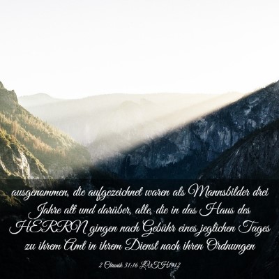 Picture 03 - 2 Chronik 31:16 LUTH1912 - ausgenommen, die aufgezeichnet waren als - Bible Verse Picture