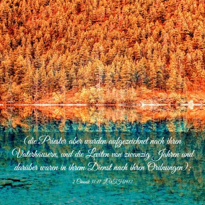 Picture 03 - 2 Chronik 31:17 LUTH1912 - (die Priester aber wurden aufgezeichnet nach - Bible Verse Picture