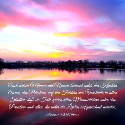 Picture 03 - 2 Chronik 31:19 LUTH1912 - Auch waren Männer mit Namen benannt unter den - Bible Verse Picture
