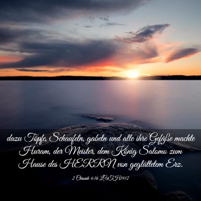 Picture 03 - 2 Chronik 4:16 LUTH1912 - dazu Töpfe, Schaufeln, gabeln und alle ihre - Bible Verse Picture