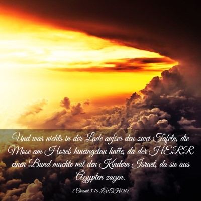 Picture 03 - 2 Chronik 5:10 LUTH1912 - Und war nichts in der Lade außer den zwei - Bible Verse Picture