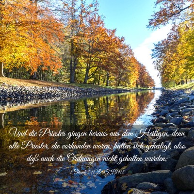 Picture 03 - 2 Chronik 5:11 LUTH1912 - Und die Priester gingen heraus aus dem Heiligen, - Bible Verse Picture
