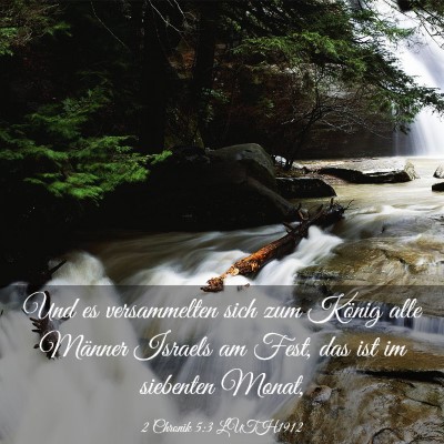 Picture 03 - 2 Chronik 5:3 LUTH1912 - Und es versammelten sich zum König alle Männer - Bible Verse Picture