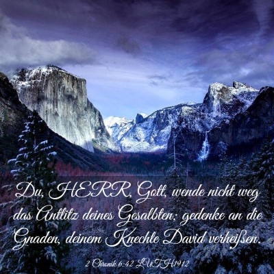 Picture 03 - 2 Chronik 6:42 LUTH1912 - Du, HERR, Gott, wende nicht weg das Antlitz - Bible Verse Picture