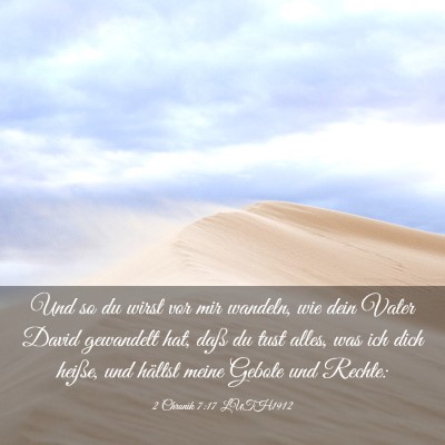 Picture 03 - 2 Chronik 7:17 LUTH1912 - Und so du wirst vor mir wandeln, wie dein Vater - Bible Verse Picture