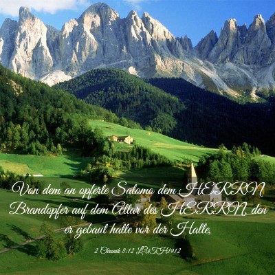 Picture 03 - 2 Chronik 8:12 LUTH1912 - Von dem an opferte Salomo dem HERRN Brandopfer - Bible Verse Picture