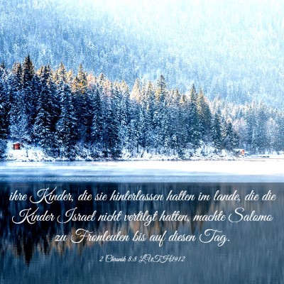 Picture 03 - 2 Chronik 8:8 LUTH1912 - ihre Kinder, die sie hinterlassen hatten im - Bible Verse Picture