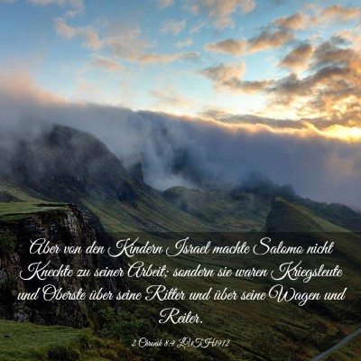 Picture 03 - 2 Chronik 8:9 LUTH1912 - Aber von den Kindern Israel machte Salomo nicht - Bible Verse Picture