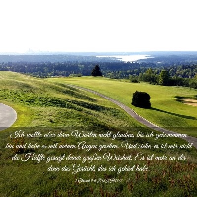 Picture 03 - 2 Chronik 9:6 LUTH1912 - Ich wollte aber ihren Worten nicht glauben, bis - Bible Verse Picture