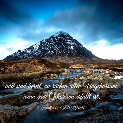 Picture 03 - 2 Korinther 10:6 LUTH1912 - und sind bereit, zu rächen allen Ungehorsam, - Bible Verse Picture