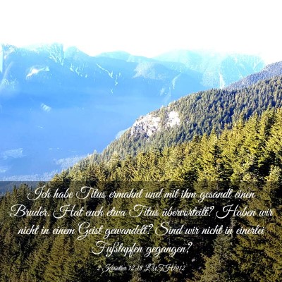 Picture 03 - 2 Korinther 12:18 LUTH1912 - Ich habe Titus ermahnt und mit ihm gesandt einen - Bible Verse Picture