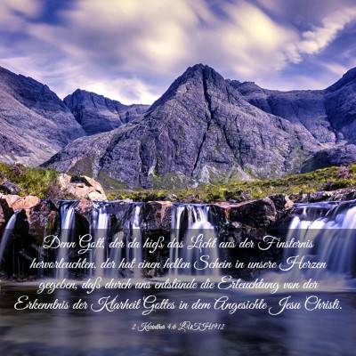Picture 03 - 2 Korinther 4:6 LUTH1912 - Denn Gott, der da hieß das Licht aus der - Bible Verse Picture
