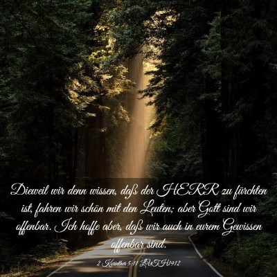 Picture 03 - 2 Korinther 5:11 LUTH1912 - Dieweil wir denn wissen, daß der HERR zu - Bible Verse Picture