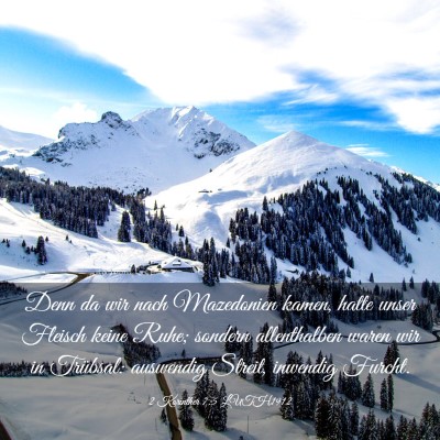 Picture 03 - 2 Korinther 7:5 LUTH1912 - Denn da wir nach Mazedonien kamen, hatte unser - Bible Verse Picture