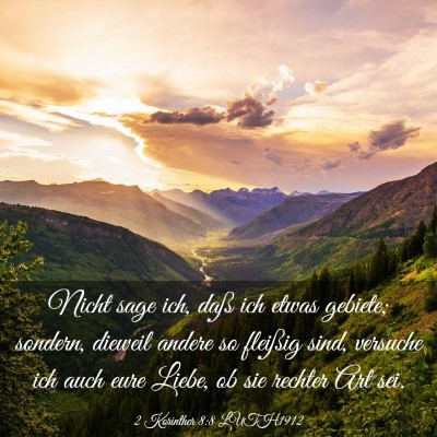 Picture 03 - 2 Korinther 8:8 LUTH1912 - Nicht sage ich, daß ich etwas gebiete; sondern, - Bible Verse Picture