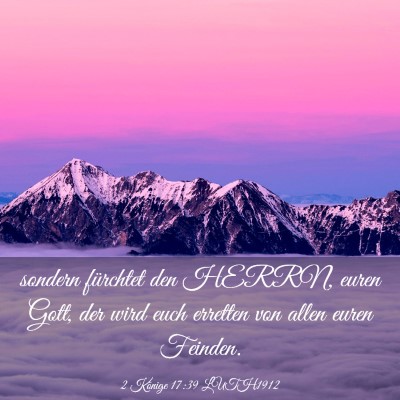 Picture 03 - 2 Könige 17:39 LUTH1912 - sondern fürchtet den HERRN, euren Gott, der wird - Bible Verse Picture