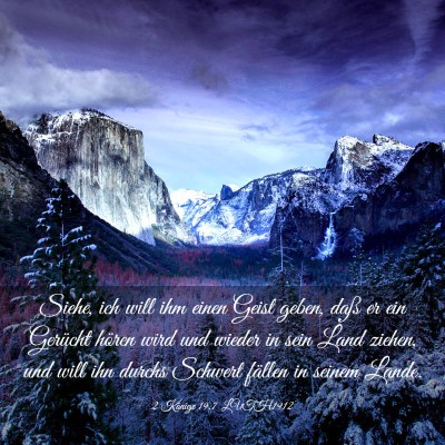 Picture 03 - 2 Könige 19:7 LUTH1912 - Siehe, ich will ihm einen Geist geben, daß er - Bible Verse Picture