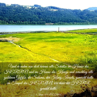Picture 03 - 2 Könige 24:13 LUTH1912 - Und er nahm von dort heraus alle Schätze im - Bible Verse Picture
