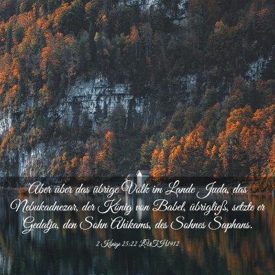 Picture 03 - 2 Könige 25:22 LUTH1912 - Aber über das übrige Volk im Lande Juda, das - Bible Verse Picture