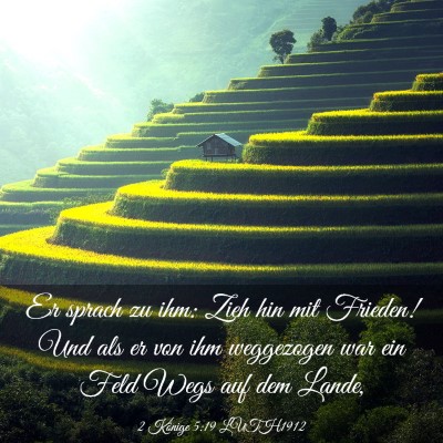 Picture 03 - 2 Könige 5:19 LUTH1912 - Er sprach zu ihm: Zieh hin mit Frieden! Und als - Bible Verse Picture