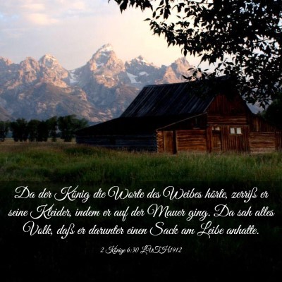 Picture 03 - 2 Könige 6:30 LUTH1912 - Da der König die Worte des Weibes hörte, - Bible Verse Picture