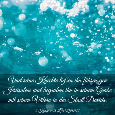 Picture 03 - 2 Könige 9:28 LUTH1912 - Und seine Knechte ließen ihn führen gen - Bible Verse Picture
