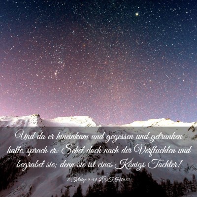 Picture 03 - 2 Könige 9:34 LUTH1912 - Und da er hineinkam und gegessen und getrunken - Bible Verse Picture