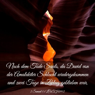 Picture 03 - 2 Samuel 1:1 LUTH1912 - Nach dem Tode Sauls, da David von der Amalekiter - Bible Verse Picture