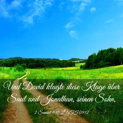 Picture 03 - 2 Samuel 1:17 LUTH1912 - Und David klagte diese Klage über Saul und - Bible Verse Picture