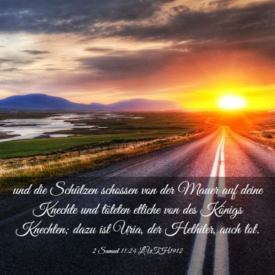 Picture 03 - 2 Samuel 11:24 LUTH1912 - und die Schützen schossen von der Mauer auf - Bible Verse Picture