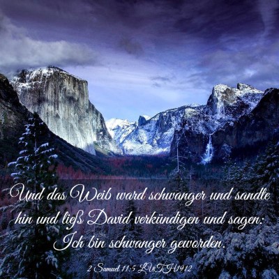 Picture 03 - 2 Samuel 11:5 LUTH1912 - Und das Weib ward schwanger und sandte hin und - Bible Verse Picture