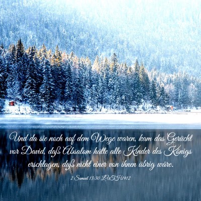 Picture 03 - 2 Samuel 13:30 LUTH1912 - Und da sie noch auf dem Wege waren, kam das - Bible Verse Picture