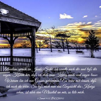 Picture 03 - 2 Samuel 14:32 LUTH1912 - Absalom sprach zu Joab: Siehe, ich sandte nach - Bible Verse Picture