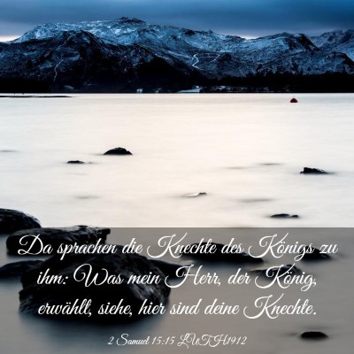 Picture 03 - 2 Samuel 15:15 LUTH1912 - Da sprachen die Knechte des Königs zu ihm: Was - Bible Verse Picture