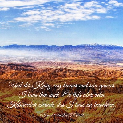 Picture 03 - 2 Samuel 15:16 LUTH1912 - Und der König zog hinaus und sein ganzes Haus - Bible Verse Picture