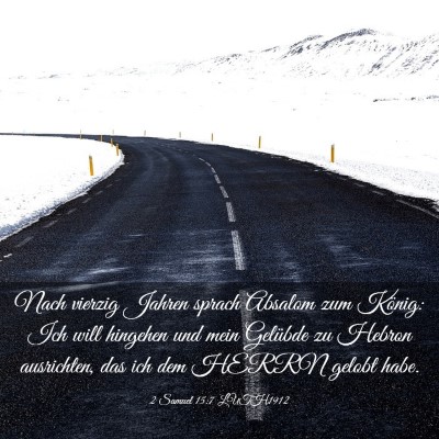 Picture 03 - 2 Samuel 15:7 LUTH1912 - Nach vierzig Jahren sprach Absalom zum König: - Bible Verse Picture