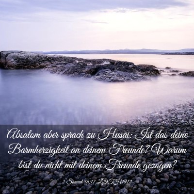 Picture 03 - 2 Samuel 16:17 LUTH1912 - Absalom aber sprach zu Husai: Ist das deine - Bible Verse Picture