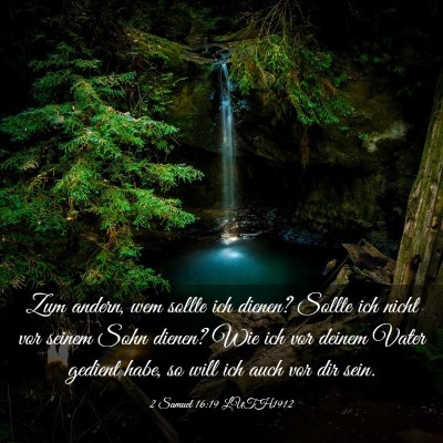 Picture 03 - 2 Samuel 16:19 LUTH1912 - Zum andern, wem sollte ich dienen? Sollte ich - Bible Verse Picture