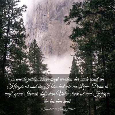 Picture 03 - 2 Samuel 17:10 LUTH1912 - so würde jedermann verzagt werden, der auch - Bible Verse Picture