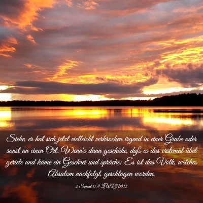 Picture 03 - 2 Samuel 17:9 LUTH1912 - Siehe, er hat sich jetzt vielleicht verkrochen - Bible Verse Picture