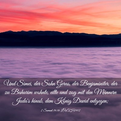 Picture 03 - 2 Samuel 19:16 LUTH1912 - Und Simei, der Sohn Geras, der Benjaminiter, der - Bible Verse Picture