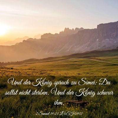Picture 03 - 2 Samuel 19:23 LUTH1912 - Und der König sprach zu Simei: Du sollst nicht - Bible Verse Picture