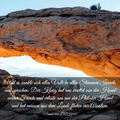 Picture 03 - 2 Samuel 19:9 LUTH1912 - Und es zankte sich alles Volk in allen Stämmen - Bible Verse Picture