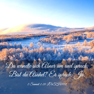 Picture 03 - 2 Samuel 2:20 LUTH1912 - Da wandte sich Abner um und sprach: Bist du - Bible Verse Picture