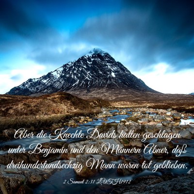 Picture 03 - 2 Samuel 2:31 LUTH1912 - Aber die Knechte Davids hatten geschlagen unter - Bible Verse Picture