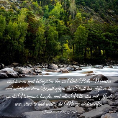 Picture 03 - 2 Samuel 20:15 LUTH1912 - und kamen und belagerten ihn zu Abel-Beth-Maacha - Bible Verse Picture