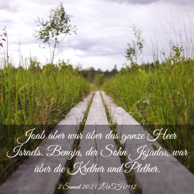 Picture 03 - 2 Samuel 20:23 LUTH1912 - Joab aber war über das ganze Heer Israels. - Bible Verse Picture