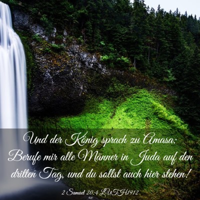 Picture 03 - 2 Samuel 20:4 LUTH1912 - Und der König sprach zu Amasa: Berufe mir alle - Bible Verse Picture