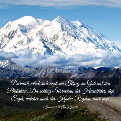 Picture 03 - 2 Samuel 21:18 LUTH1912 - Darnach erhob sich noch ein Krieg zu Gob mit den - Bible Verse Picture